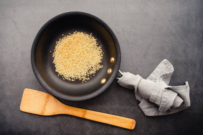 Easy Japanese Tuna Salad Recipe –  Step 4: Toasting the Sesame Seeds
