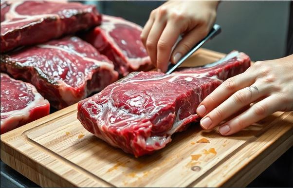image of marbled beef short ribs displayed for Authentic Japanese Short Ribs Recipe