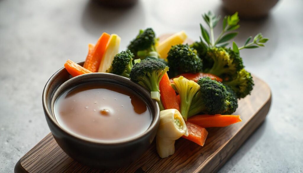 
"Visual example of a Japanese vegetable dish paired with complementary side dishes, showcasing balance and elegant presentation typical of Japanese meals.
