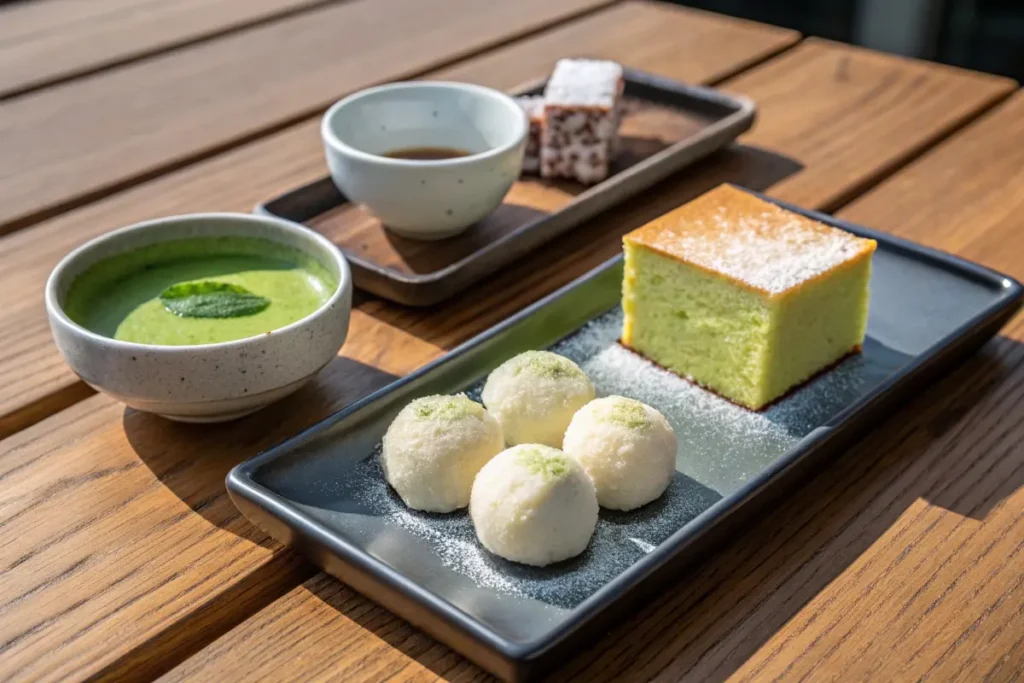  An enticing arrangement of popular Japanese desserts reflecting both modern and traditional influences in Japan’s sweet culture.