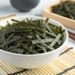 Bowl of shredded nori seaweed